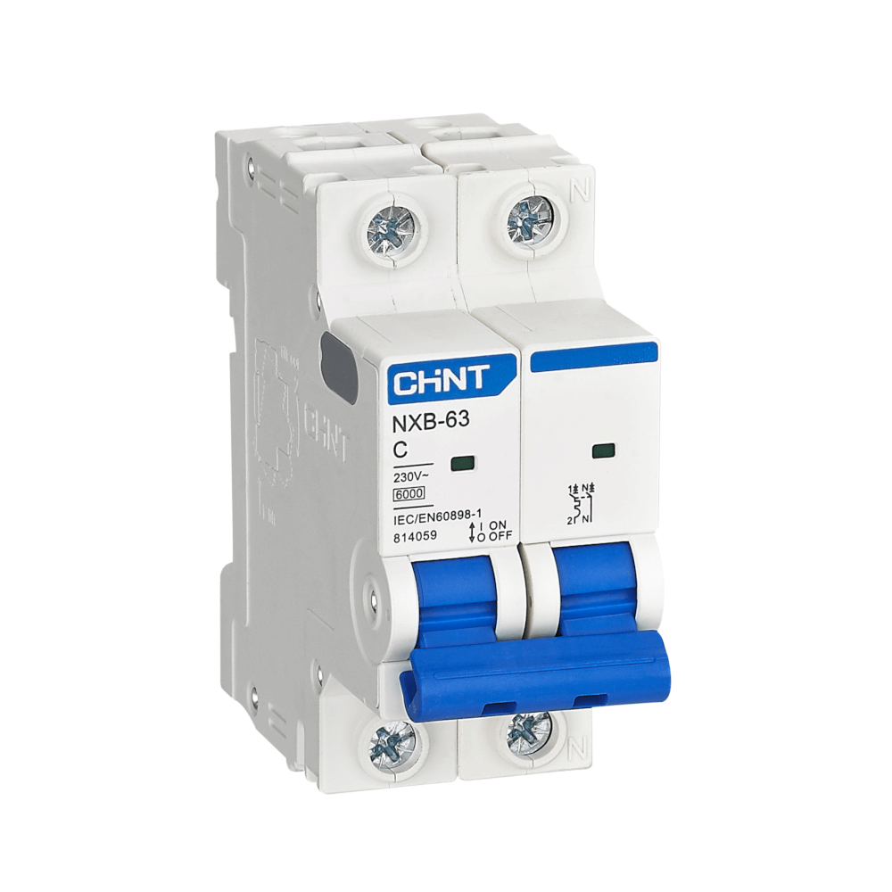 เซอร์กิตเบรกเกอร์ 6 แอมป์ 2 โพล 10KA CHINT MCB NXB-63 2P 6A AC230V TYPE C_1